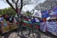A leader of Eswatin Pro-democracy activists, speaks during their protest outside the U.S. Embassy in Pretoria, South Africa, Friday, Sept. 19, 2025