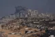 Smoke rises following an Israeli military strike in Gaza City, as seen from the central Gaza Strip, September 26, 2025