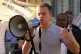 Owen Jones joins cleaners staging a protest outside Downing Street in London, following revelations in Sue Gray's report into parties in Whitehall during the coronavirus lockdown, of how cleaners and security staff were treated, May 27, 2022