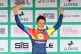 Combative award winner Lizzie Deignan on the podium after stage three of the 2025 Lloyds Tour of Britain Women in the Scottish Borders, June 7, 2025