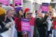 Workers on the picket line outside Royal Sussex County Hospital in Brighton during a strike by nurses and ambulance staff, February 6, 2023