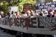 Protesters outside the Defence and Security Equipment International (DSEI) UK, the flagship defence event for the UK, at ExCel London in Royal Victoria Dock, east London, September 9, 2025