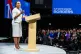 Conservative Party leader Kemi Badenoch delivers her keynote speech to the Conservative Party Conference at the Manchester Central Convention Complex, October 8, 2025