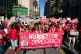 Registered nurses march against US President Trump's authoritarian tactics in San Francisco on October 18, 2025