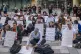 People taking part in a demonstration in Edinburgh organised by Defend Our Juries, outside Queen Elizabeth House, the UK Government building, September 6, 2025