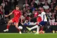 England's Bukayo Saka scores their side's third goal of the game during the international friendly match at Wembley Stadium, London, October 9, 2025