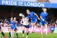 Chelsea's Millie Bright (second right) heads at goal during the Barclays Women's Super League match at Kingsmeadow, London, October 12, 2025
