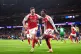 Arsenal's Viktor Gyokeres (left) celebrates scoring their side's fourth goal of the game during the UEFA Champions League match Ashburton Grove, London, October 21, 2025
