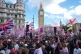 People taking part in a Tommy Robinson-led Unite the Kingdom march and rally in Parliament Square, central London, September 13, 2025