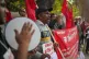Members of various Indian trade unions shout slogans during a protest against the government's rollout of new labor codes in New Delhi, India, November 26, 2025
