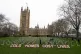 Activists place gravestones in Victoria Tower Gardens, London, during a Greenpeace demonstration, March 13, 2024