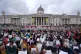 Protesters taking part in a demonstration organised by Defend our Juries, in support of Palestine Action in Trafalgar Square, London, October 4, 2025