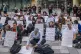 People taking part in a demonstration in Edinburgh organised by Defend Our Juries, supporting Palestine, outside Queen Elizabeth House, the UK Government building in Edinburgh, September 6, 2025