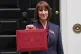Chancellor of the Exchequer Rachel Reeves poses outside 11 Downing Street, London, with her ministerial red box, October 30, 2024