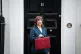 Chancellor of the Exchequer Rachel Reeves poses outside 11 Downing Street, London, with her ministerial red box, before delivering her Budget in the House of Commons, November 26, 2025