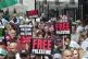People take part in a march organised by the Palestine Solidarity Campaign, from Russell Square to Whitehall in central London, June 21, 2025