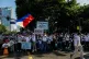 Members of the religious sect Iglesia Ni Cristo (Church of Christ) hold placards during a three-day anti-corruption rally at Manila's Rizal Park, Philippines on November 16, 2025