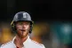 England's captain Ben Stokes leaves the field after losing his wicket during the second Ashes cricket test match between Australia and England in Brisbane, Sunday, Dec. 7, 2025
