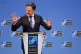 NATO Secretary General Mark Rutte speaks during a media conference after a meeting of NATO foreign ministers at NATO headquarters in Brussels, December 3, 2025