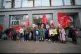 Members of the Unite union who work for housing and homeless charity Shelter on the picket line outside their offices in Old Street, London, December 5, 2022