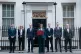 Chancellor of the Exchequer Rachel Reeves (centre) poses outside 11 Downing Street, London, November 26, 2025