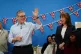 Chancellor of the Exchequer Rachel Reeves stands next to Prime Minister Sir Keir Starmer as he acknowledges guests during a visit to the Benn Partnership Centre, a community centre in Rugby, Warwickshire, November 27, 2025