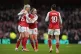 Arsenal's Stina Blackstenius celebrates scoring her team's second goal with team mates during the Barclays Women's Super League match at the Emirates Stadium, London. Picture date: Saturday December 6, 2025
