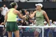 Aryna Sabalenka (left) of Belarus is congratulated by Madison Keys of the United States following their quarterfinal match at the Brisbane International in Brisbane, Australia, January 9, 2026. Photo: Darren England/AAP Image via AP