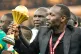 Senegal's head coach Pape Thiaw holds the trophy after winning the Africa Cup of Nations final soccer match agaisnt Morocco, in Rabat, Morocco, January 18, 2026