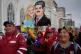 Government supporters carry portraits of kidnapped President Nicolas Maduro during a rally marking the anniversary of the 1958 coup that overthrew Venezuelan dictator Marcos Perez Jimenez, in Caracas, Venezuela, January 23, 2026