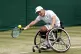 Greg Slade in action with David Wagner against Heath Davidson and Robert Shaw in their Quad Wheelchair Doubles semi-final match on day eleven of the 2023 Wimbledon Championships at the All England Lawn Tennis and Croquet Club in Wimbledon, July 13, 2023