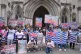 Supporters outside the High Court in central London, during a hearing over a last-minute block on the Government from concluding its deal on the Chagos Islands, May 22, 2025
