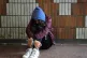 A teenage girl showing signs of mental health issues