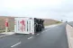 An overturned van on the A30 near Blackwater, Cornwall, January 9, 2026