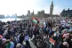 People on Westminster Bridge as they take part in a Palestine Solidarity Campaign march in central London, October 11, 2025