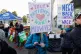 Members of the United Nurses Associations of California and Union of Healthcare Professionals strike outside of Kaiser Permanente on Broadway in Oakland, California, January 28, 2026