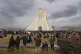 People attend an annual rally marking 1979 Islamic Revolution as they gather around the Azadi (Freedom) monument tower in Tehran, Iran, February 11, 2026