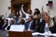 Attorney General Pam Bondi testifies before a House Judiciary Committee oversight hearing on Capitol Hill in Washington, Wednesday, Feb. 11, 2026, in Washington, as Jeffrey Epstein survivors, stand lef