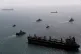 Iranian navy ships conducting operations during a join drill by Iranian and Russian forces in the Indian Ocean, February 17, 2026