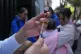 A health worker administers a dose of the measles vaccine outside a public hospital in Mexico City, February 4, 2026