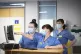Nurses working at the nurses station in the Acute Receiving Ward at the Royal Alexandra Hospital in Paisley, January 27, 2021