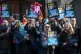 Members of the National Education Union (NEU) hold a rally outside the Department for Education (DfE) in London as strike action is taken by sixth form college teachers members across 32 colleges in England, November 28, 2024