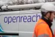 An Openreach van and engineer at the Openreach training centre in Peterborough
