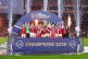 Arsenal's Kim Little and Leah Williamson lift the FIFA Women's Champions Cup trophy as they celebrate with team-mates after winning the final at Emirates Stadium, London, February 1, 2026