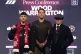 (left to right) Leigh Wood, promoter Eddie Hearn and Josh Warrington during a press conference at the Albert Hall Conference Centre, Nottingham, February 19, 2026