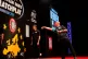 Ware on stage with Rob Cross at the 2019 European Darts Matchplay