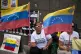 People who consider their detained family members to be political prisoners protest for their releases outside the United Nations office in Caracas, Venezuela, February 18, 2026