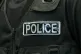 A Police badge on display