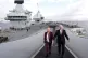 ON SECOND THOUGHTS: Defence Secretary John Healey and Foreign Secretary Yvette Cooper visit HMS Prince of Wales anchored in Naples bay last November. The aircraft carrier has now been redeployed to the Arctic for Nato exercise Operation Firecrest