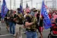Supporters of US President Donald Trump rally outside the Maricopa County Recorder's Office, in Phoenix, Arizona, November 6, 2020